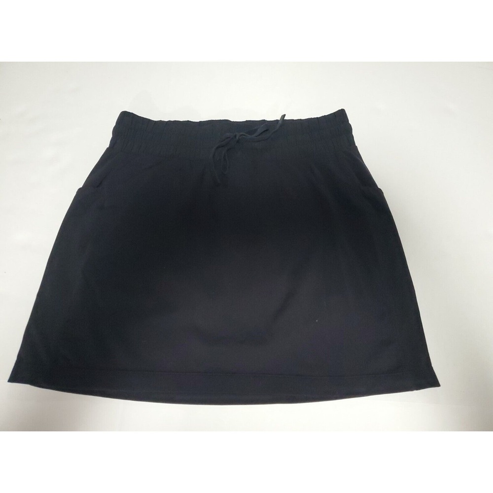 Athleta Skort Womens Size XS Black Skirt Lined Mesh Lining Drawstring Waist